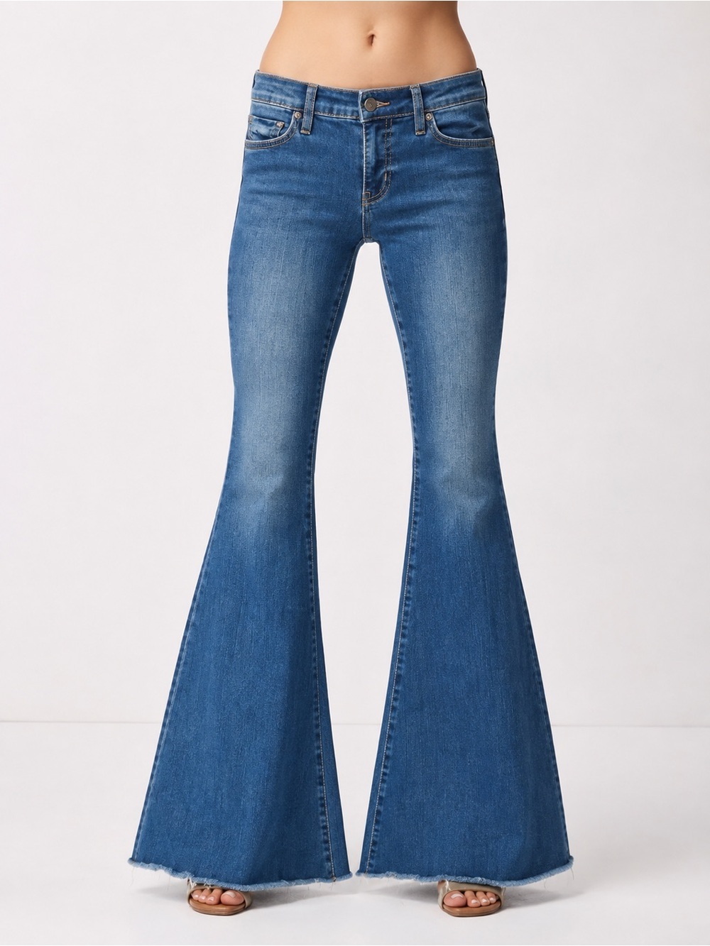 We The Free Free People Extreme Flare Bell Bottom Jeans Low Rise NWOT